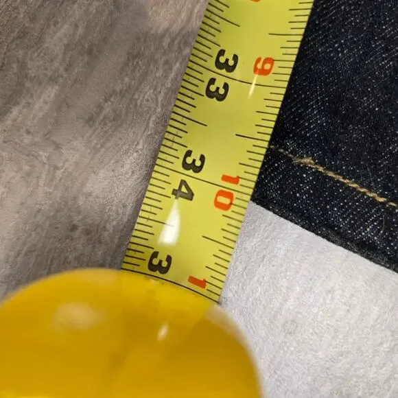 Levis 501 Button Fly Mens Jeans Classic Originals 34x34 Medium Blue Straight Leg - Picture 8 of 11